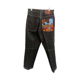 Platinum Fubu Y2K Fat Albert Baggy Denim Jeans Pants Junkyard Gang 34x32 Vintage